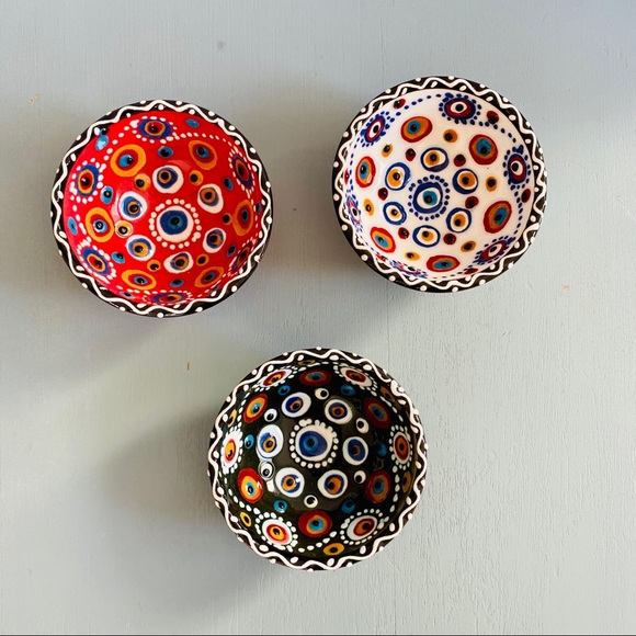 Bundle of 3 Handmade Evil Eye Protection Bowls - Picture 11 of 16